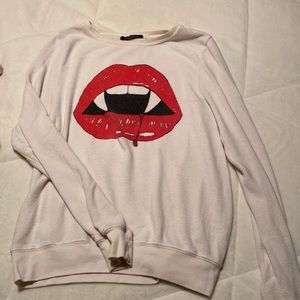 Wildfox size small lip sweater